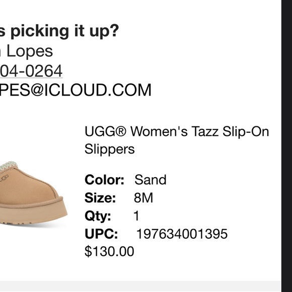 Like new Platform women’s ugg taz slip on in color sand - Picture 6 of 6